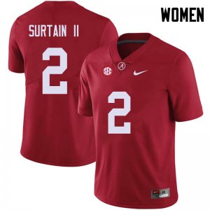 NCAA Women's Alabama Crimson Tide #2 Patrick Surtain II Stitched College 2018 Nike Authentic Red Football Jersey OY17A33SL